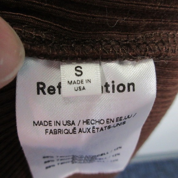 Reformation Bodycon Midi Tube Dress S Brown Ribbed Knit Minimalist Casual 314 - Picture 3 of 12